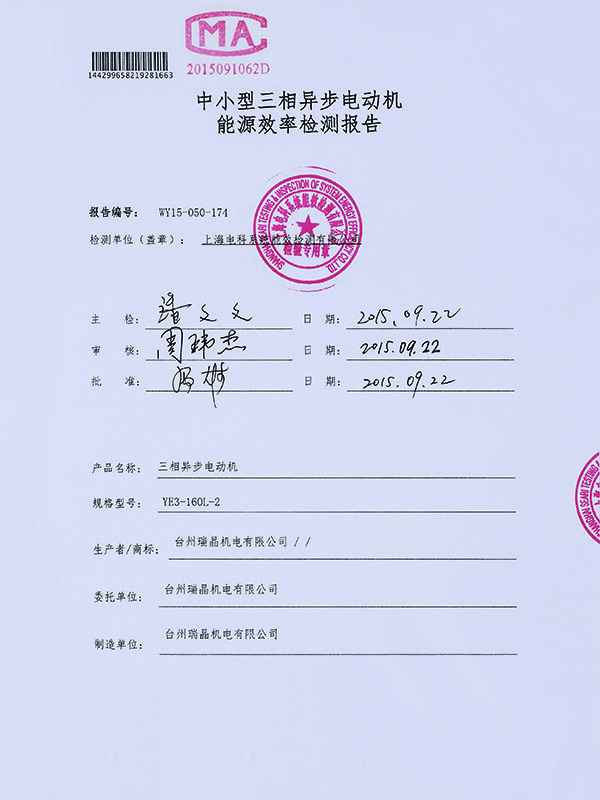 能源效率检测报告